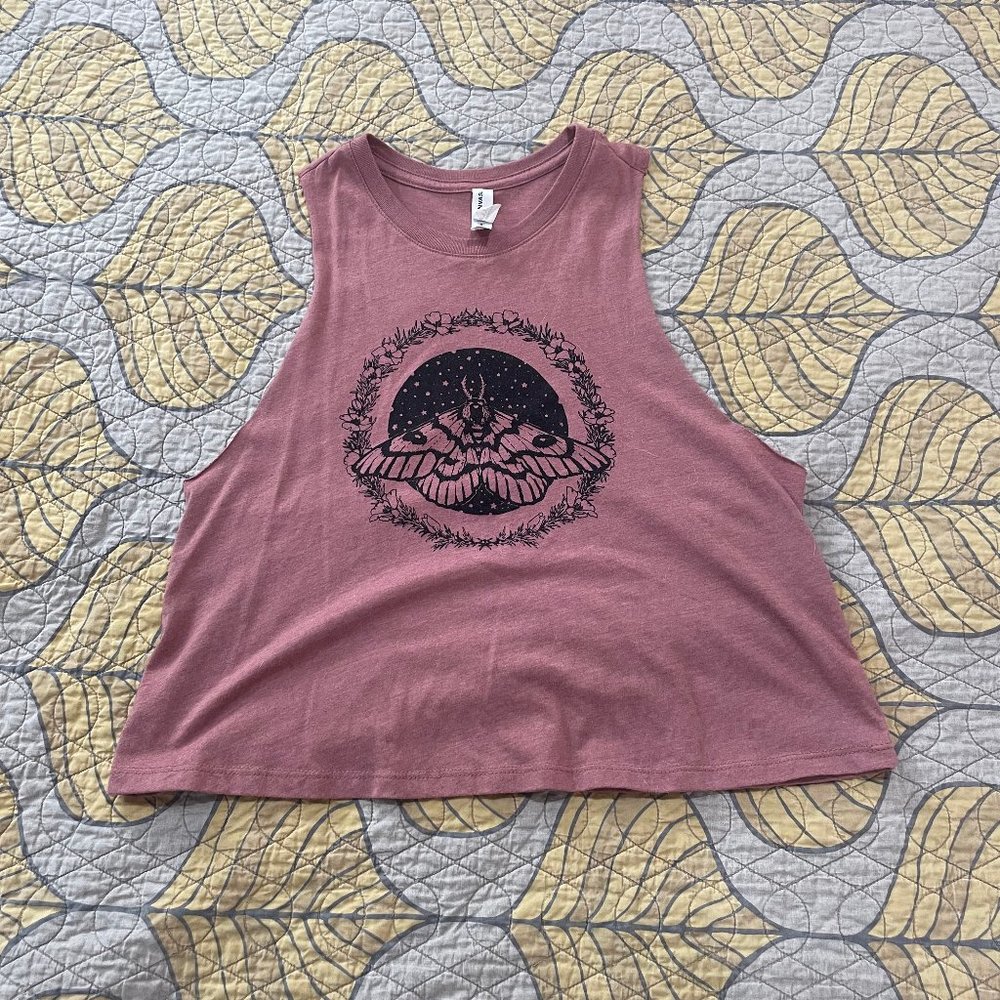 Fennec Design Bella + Canvas Medium Moth Witchy Crop Top
